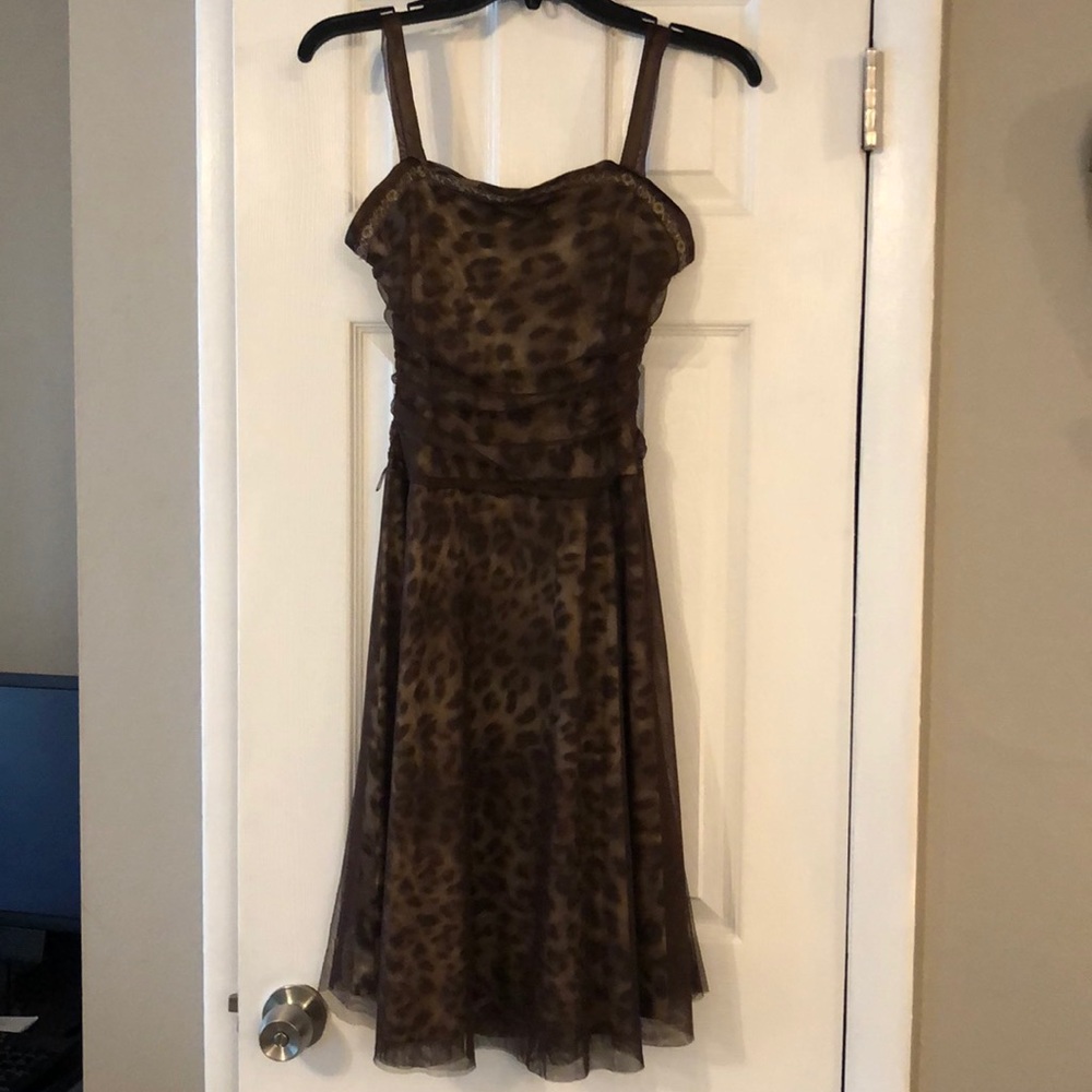 Size small leopard tulle dress